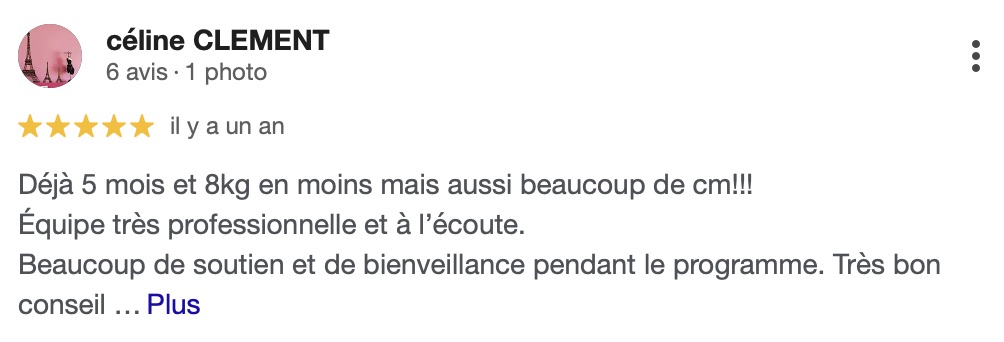 Avis Google de Céline Clément